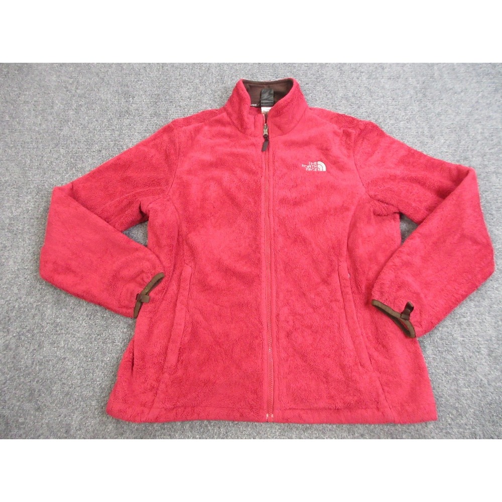The North Face Fleece Jacket Womens XL Pink Plush Full Zip Pockets F0BLH28